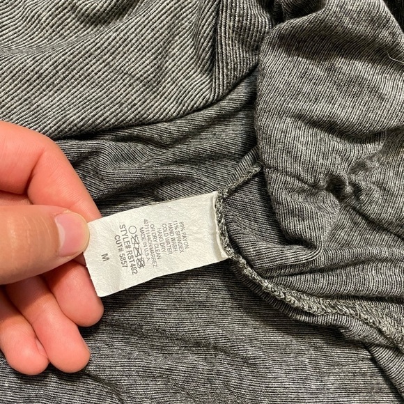 Match Point Micro Striped Soft Drape Cowl Long Sleeve Shirt - Picture 7 of 7